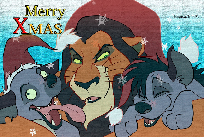 christmas disney ed_(lion_king) feline female holidays hyena lapisu78 lion male mammal scar_(the_lion_king) shenzi the_lion_king