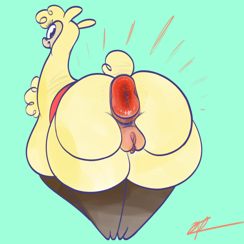 anus big_butt butt camelid female llama mammal ota_(artist) paprika_paca_(tfh) puffy_anus pussy them's_fightin'_herds