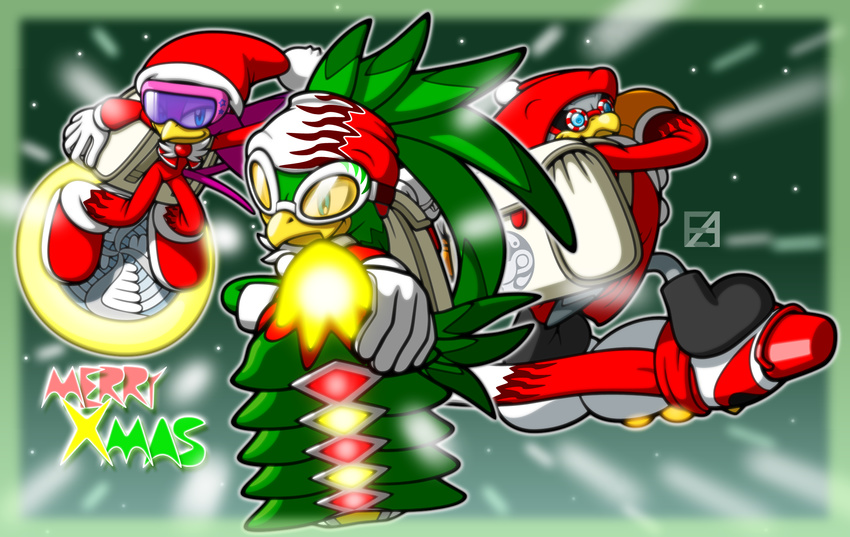 2016 anthro avian bird christmas eamze eyewear female goggles group hi_res holidays jet_the_hawk male smile snow sonic_(series) sonic_riders storm_the_albatross video_games wave_the_swallow