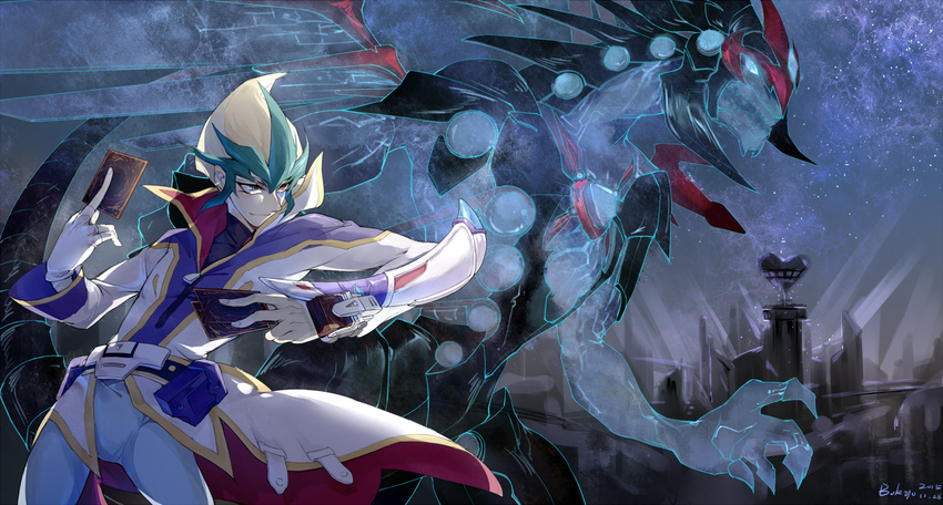 1boy blue_hair galaxy-eyes tenjo_kaito yu-gi-oh! yuu-gi-ou_zexal