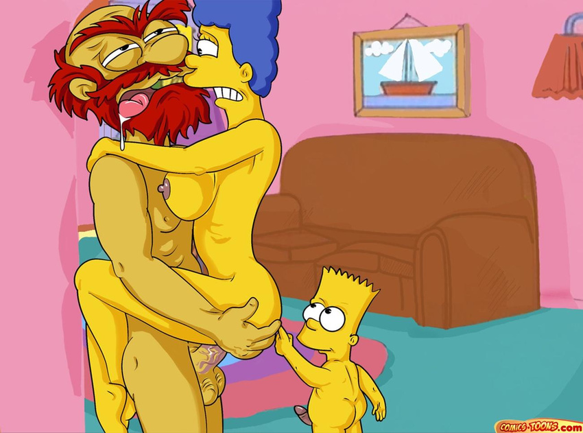 bart_simpson comics-toons groundskeeper_willie marge_simpson the_simpsons