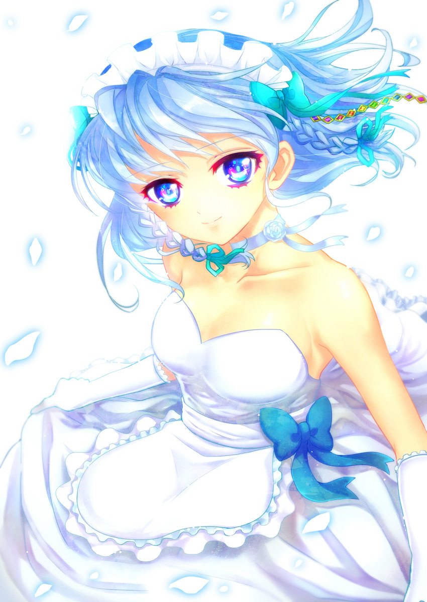 cleavage dress honchu izayoi_sakuya touhou wedding_dress