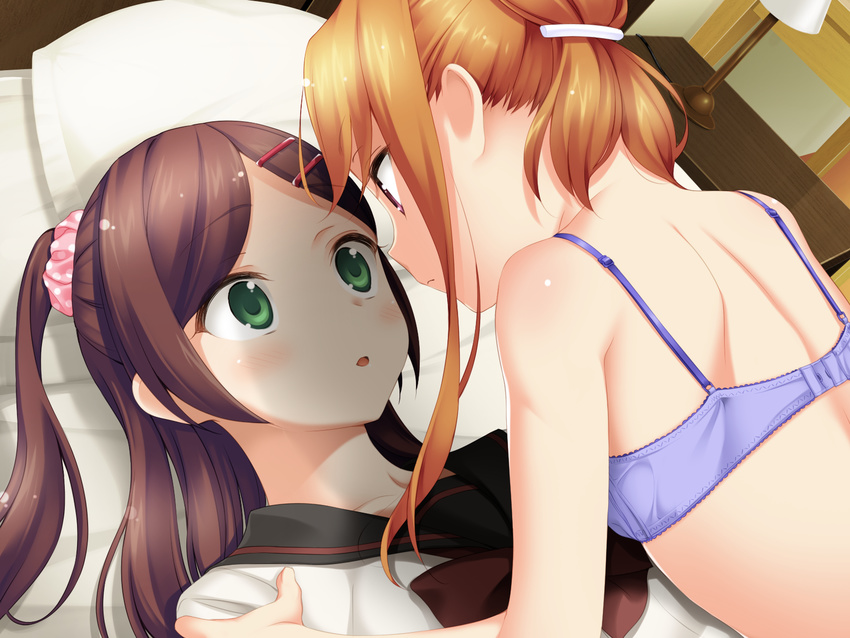 aida_takanobu game_cg onohara_hazuki sono_hanabira_ni_kuchizuke_wo suou_manami yuri