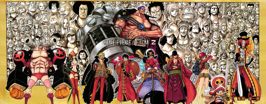 6+boys 6+girls abs absolutely_everyone absurdres afro angry animal annotation_request asahija axe_hand_morgan bandanna bare_legs baseball_cap bastille bastille_(one_piece) beard bellemere bins binz bogart bogart_(one_piece) border borsalino_(kizaru) brandnew brandnew_(one_piece) breasts brook buzz_cut cancer_(one_piece) candre catacombo cigar cigarette coat comil comil_(one_piece) copyright_name cowboy_hat crossed_arms cyborg daigin daigin_(one_piece) dalmatian_(one_piece) doberman_(one_piece) earrings ein_(one_piece) epaulettes everyone facial_hair food franky freddie_mercury frown full_body fullbody fur_jacket gal glasses goggles gorilla_(one_piece) graffiti grin groin gun hair_over_one_eye haramaki hat helmet highres hina_(one_piece) horns jacket jacket_on_shoulders jaguar_d_saul jango jewelry john_giant john_giant_(one_piece) kadar kadar_(one_piece) keffiyeh kuzan_(aokiji) lacroix lacroix_(one_piece) large_breasts legs long_hair long_image makko makko_(one_piece) male_swimwear marine mashikaku mask meat medium_breasts midriff military military_uniform miniskirt mohawk momonga momonga_(one_piece) monkey_d_garp monkey_d_luffy monochrome mound_of_venus mozambia mozambia_(one_piece) multiple_boys multiple_girls muscle mustache nami_(one_piece) navel nezumi_(one_piece) nico_robin oda_eiichirou official_art one_piece one_piece_film_z onigumo onigumo_(one_piece) pandaman pirate_hat ponytail pudding_pudding pudding_pudding_(one_piece) ripper ripper_(one_piece) ronse ronse_(one_piece) roronoa_zoro sakazuki_(akainu) sanji sash scar sengoku_(one_piece) sentoumaru serious sharinguru sharinguru_(one_piece) shine_(one_piece) shirt short_hair shu_(one_piece) shuu sicily sicily_(one_piece) skeleton skirt skull smile smoker_(one_piece) smoking stainless stainless_(one_piece) stalker_(one_piece) standing straw_hat strawberry_(one_piece) stubble sunglasses swim_briefs swimsuit swimwear sword t-bone t-bone_(one_piece) tashigi team thighhighs tony_tony_chopper top_hat tsuru_(one_piece) uniform usopp vergo very_good very_good_(one_piece) very_long_hair very_short_hair weapon whiskers wide_image x_drake yamakaji_(one_piece) younger z_(one_piece) zephyr_(z) zombie