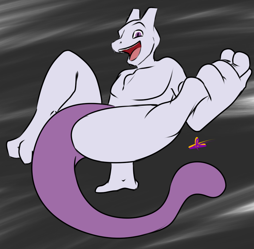 anthro kotetsu_rexen legendary_pok&eacute;mon looking_at_viewer male mewtwo nintendo nude open_mouth pok&eacute;mon smile solo spread_legs spreading thick-thighs video_games