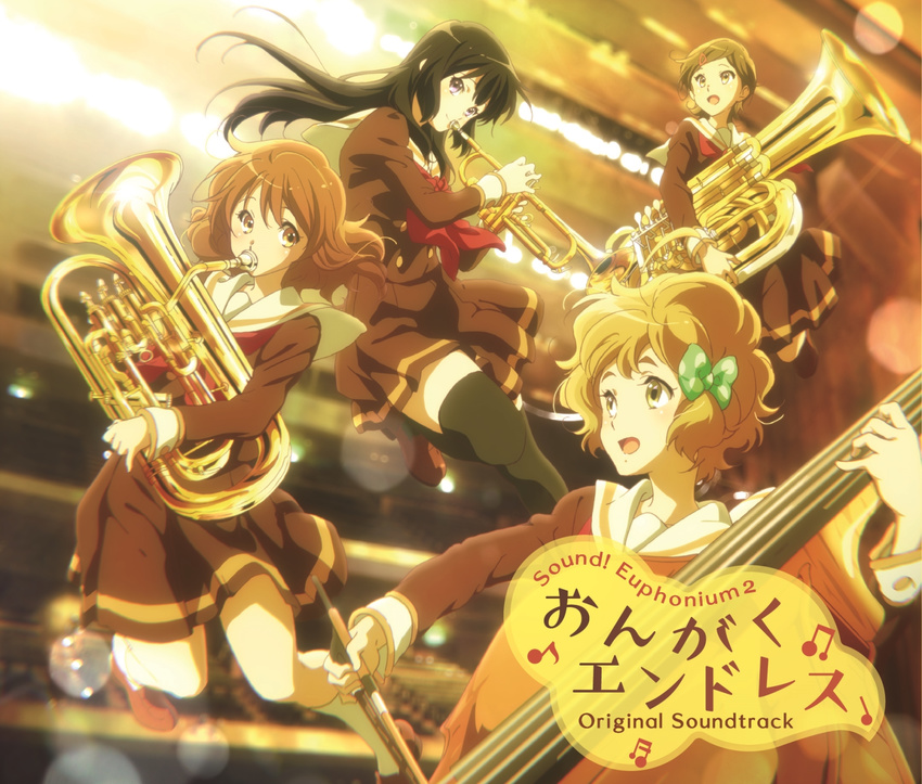 disc_cover gekijouban_hibike!_euphonium hibike!_euphonium ikeda_shouko katou_hazuki_(hibike!_euphonium) kawashima_sapphire kousaka_reina oumae_kumiko seifuku thighhighs