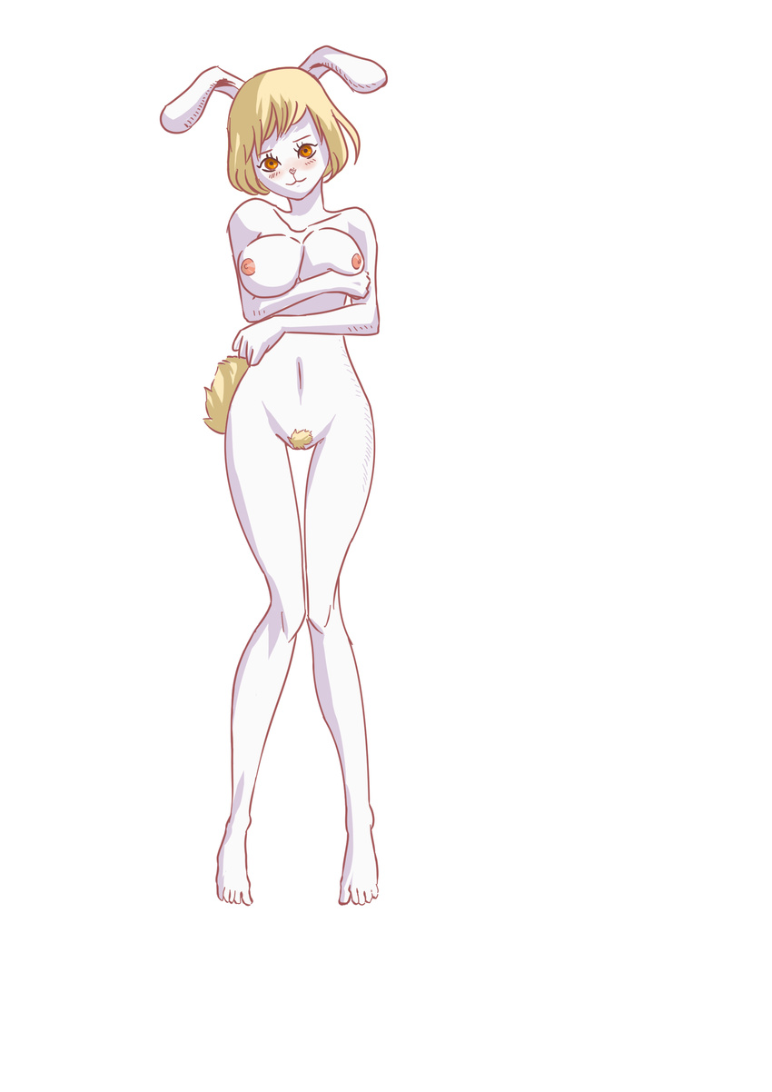 blush breasts carrot_(one_piece) female one_piece pubes pussy solo unknown_artist