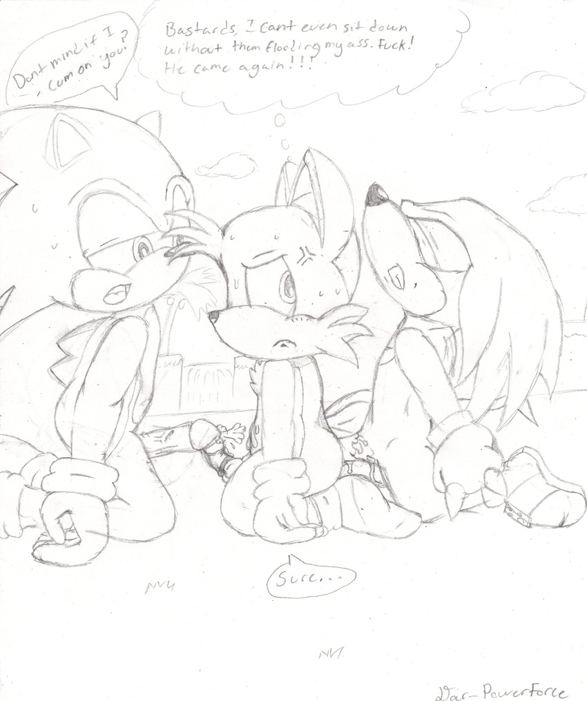 dar-powerforce knuckles_the_echidna sonic_team sonic_the_hedgehog tails