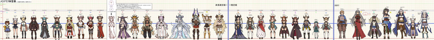 &gt;_&lt; 6+girls absurdres alicia_(granblue_fantasy) aliza_(granblue_fantasy) almeida_(granblue_fantasy) anila_(granblue_fantasy) arm_up armor armored_boots augusta's_mother_(granblue_fantasy) augusta_(granblue_fantasy) bangs black_gloves black_legwear blonde_hair blue_hair blue_neckwear blunt_bangs boots bow braid breasts brown_hair bust_chart camieux carmelina_(granblue_fantasy) character_request chart cleavage cleavage_cutout closed_eyes commentary_request cucouroux_(granblue_fantasy) daetta_(granblue_fantasy) danua dark_skin draph epaulettes extra fingerless_gloves forte_(shingeki_no_bahamut) full_body glasses gloves gran_(granblue_fantasy) granblue_fantasy grey_hair grid h hair_bow hair_over_one_eye hairband hallessena height_chart height_difference highres holding_hands horns izmir jacket karva_(granblue_fantasy) knee_boots laguna_(granblue_fantasy) lamretta long_hair long_image magisa_(granblue_fantasy) magnifying_glass md5_mismatch mikasayaki monica_weisswind multiple_girls narmaya_(granblue_fantasy) necktie no_mouth partially_translated pink_hair plaid plaid_skirt pleated_skirt red_hair revision sarya_(granblue_fantasy) shingeki_no_bahamut sig_(granblue_fantasy) skirt stuffed_toy sturm_(granblue_fantasy) text_focus thalatha_(granblue_fantasy) thighhighs trait_connection translation_request twin_braids underboob very_long_hair white_gloves white_legwear wide_image yaia_(granblue_fantasy) |_|