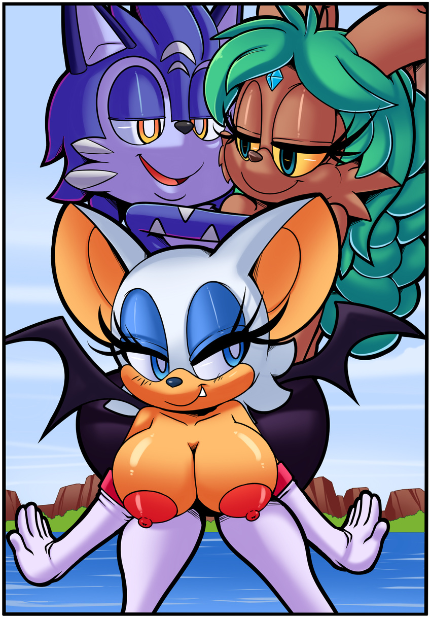 bat big_breasts breasts cloudz dreamcastzx1 fan_character female male mammal rouge_the_bat sonic_(series) unknown_species