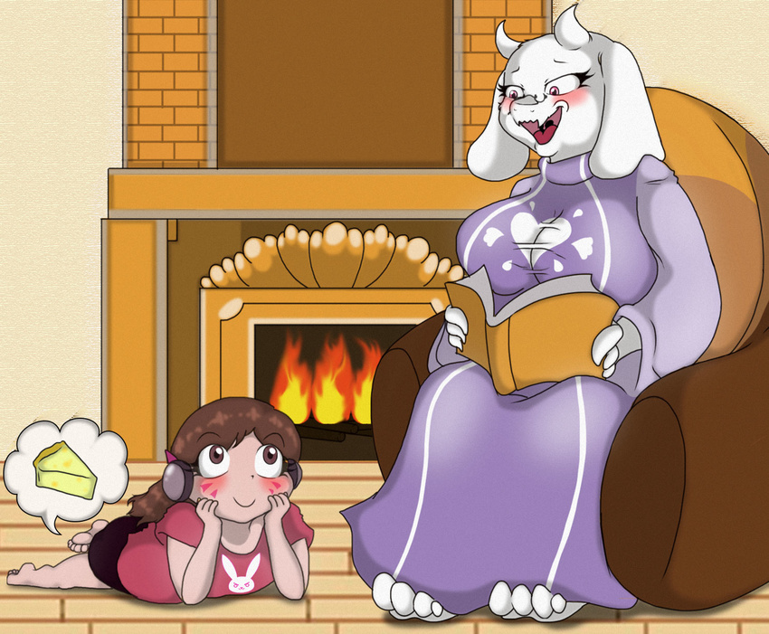 blpanda child cute d.va_(overwatch) daughter dva female game_(disambiguation) hana_song mother motherhood overwatch parent parody toriel undertale video_games young