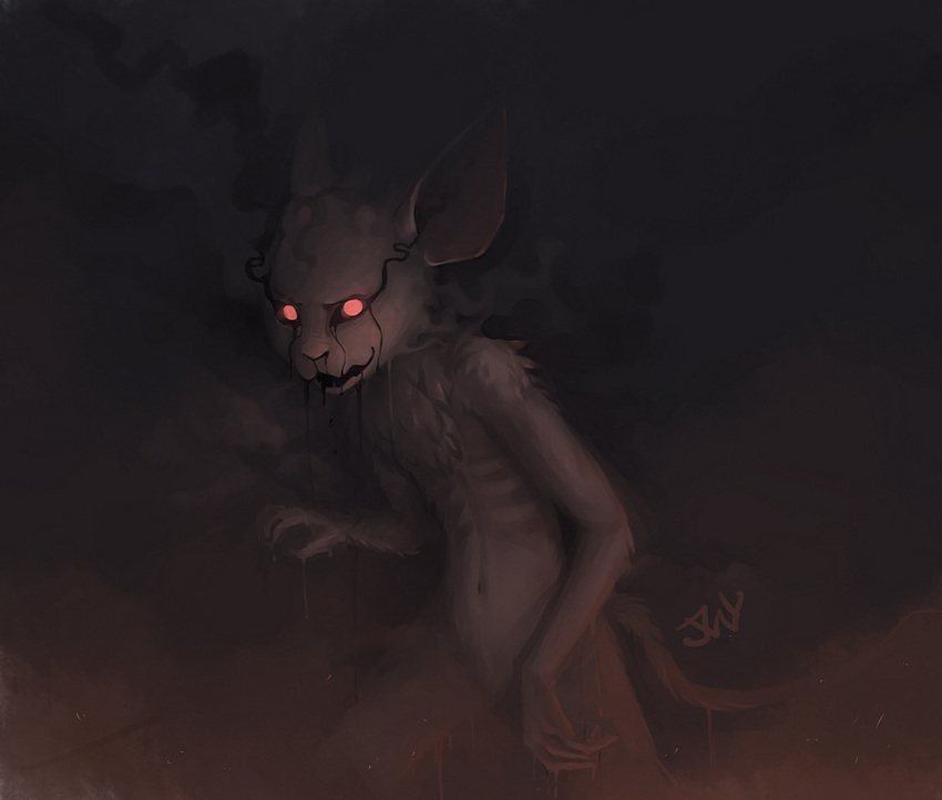 2018 angry anthro blood dark dark_background demon digital_media_(artwork) fear gore insane invalid_tag male mammal mouse noxor nude open_mouth portrait red_eyes rodent saliva shadow shiny_eyes simple_background solo spooky standing twymouse