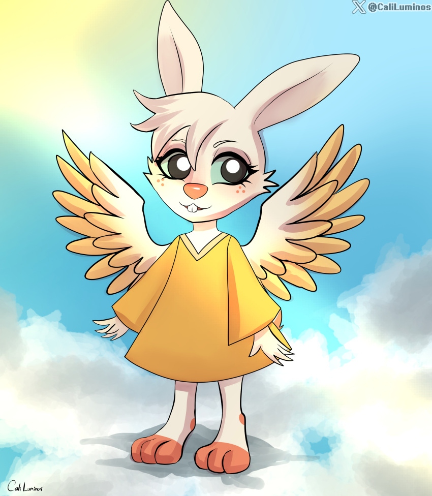 absurd_res angel angel_gabby anthro caliluminos drawing female gabby_(disambiguation) gabriel_(disambiguation) hare hi_res invalid_tag lagomorph leporid mammal rabbit religion solo ych