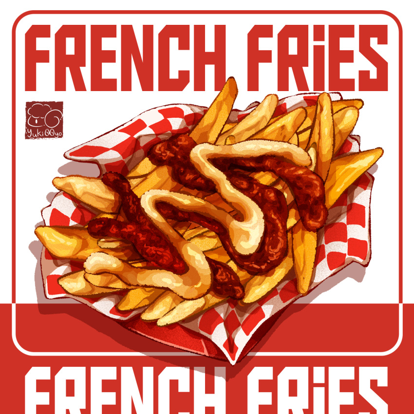 chili_con_carne fast_food food food_focus french_fries highres no_humans original sauce still_life yuki00yo