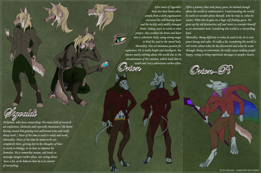 canine claws cloak clothing digitigrade invalid_tag machine male mammal multi_arm multi_limb orion orion-pi pants pawpads paws robot shirt sigvaldi staff tatiilange text vial