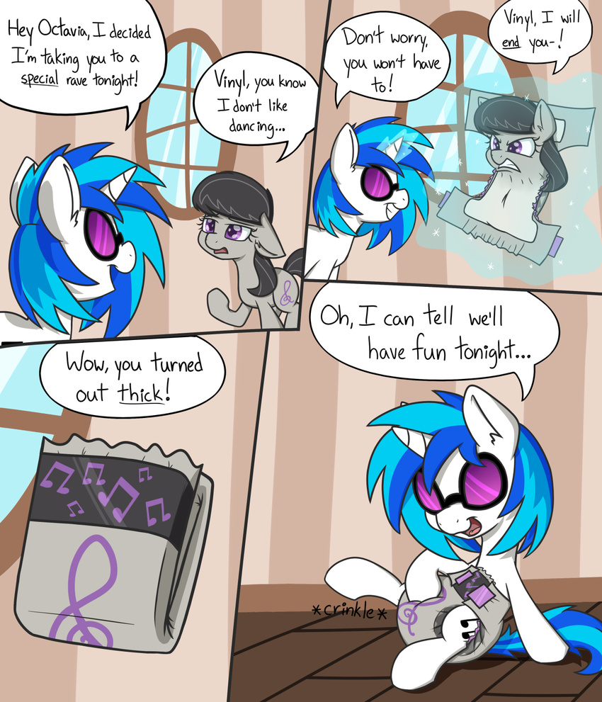 cutie_mark diaper equine feral friendship_is_magic horn mammal my_little_pony octavia_(mlp) skitterpone transformation unicorn vinyl_scratch_(mlp)