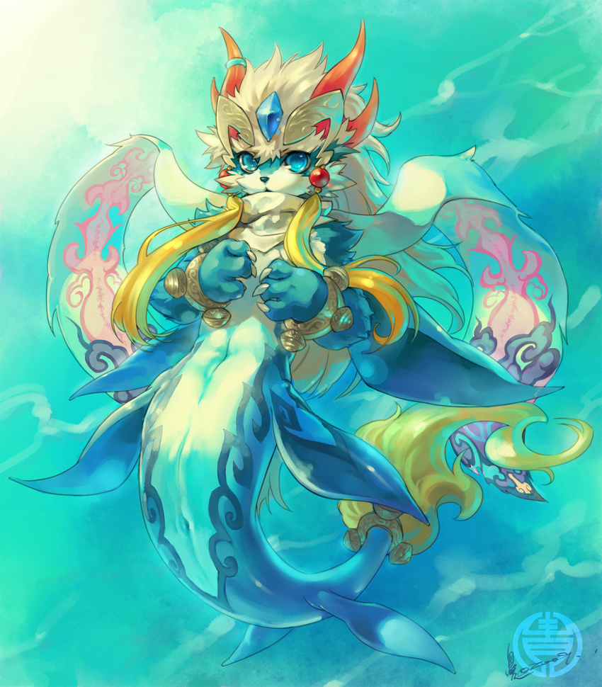 horn male shaorune solo spreading tales_of_rebirth underwater water