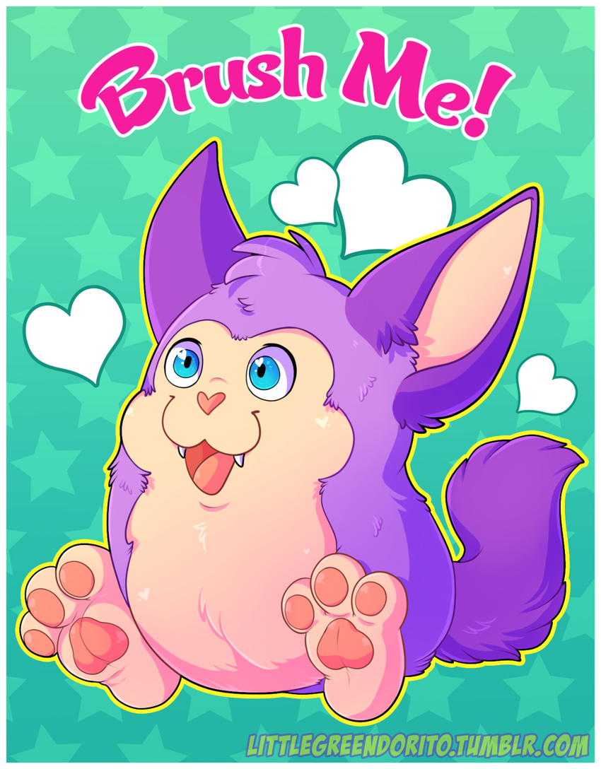 &lt;3 blue_eyes cute fangs feets fur klotzzilla littlegreendorito pawpads purple_fur tattletail tattletail_(character) tattletail_(species) tumblr