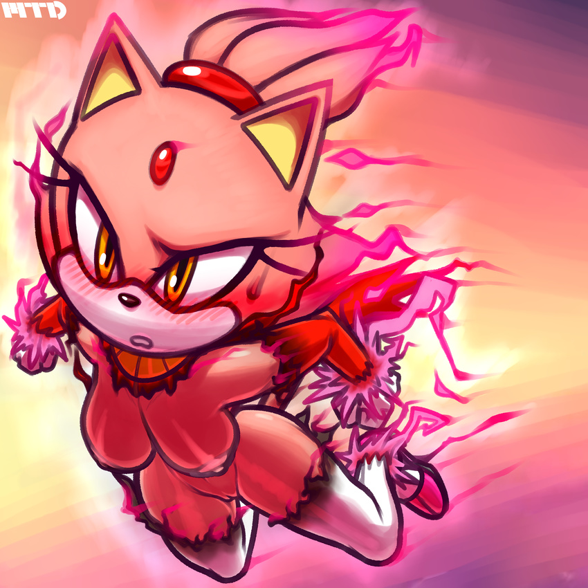 2017 absurd_res big_breasts blaze_the_cat blush breasts burning_blaze cat clothing feline female fire flying hi_res mammal marthedog nipples pussy solo sonic_(series) steam sweat torn_clothing