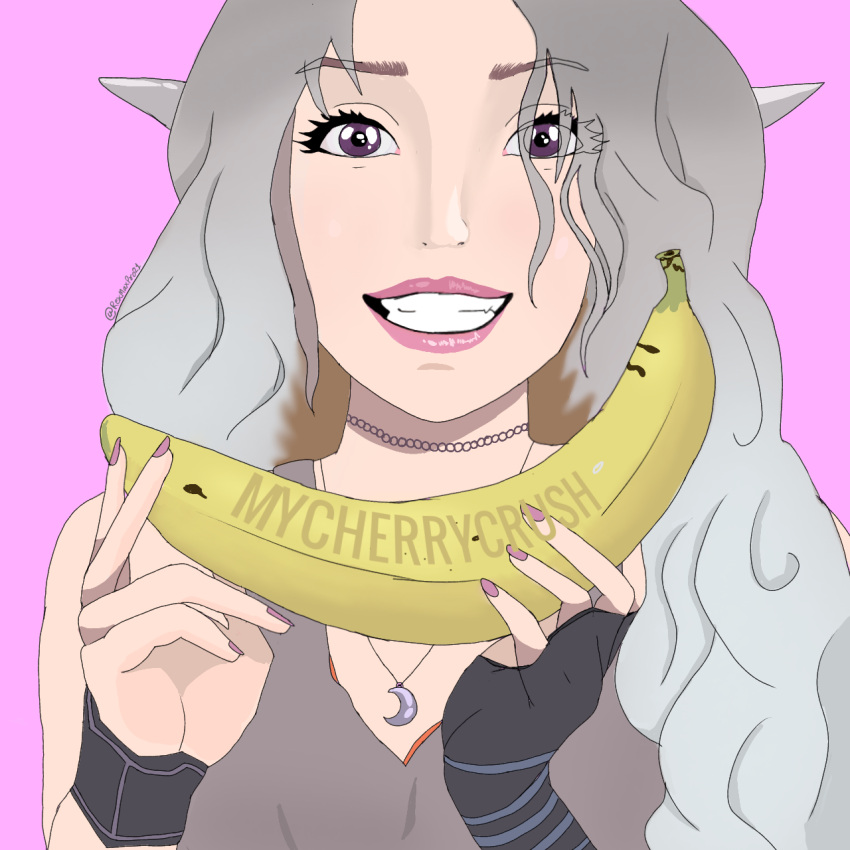 anime_coloring asmr banana cosplay food fruit hazuki_hina_(cherry_cherry) highres non-web_source