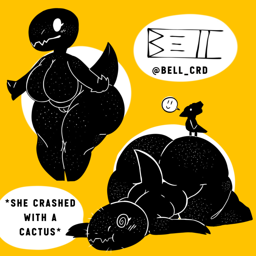 1:1 anthro ass_up avian bell_crd big_breasts big_butt bird breasts butt cactus claws dinosaur dinosaur_(google_chrome) fangs female freckled_breasts freckled_butt freckled_chest freckled_legs freckled_thighs freckles freckles_on_face freckles_on_shoulders front_view genitals google google_chrome hi_res lying on_front plant pterodactylus pterosaur pussy reptile scalie small_(disambiguation) solo standing stunned tail teeth thick_tail thighs