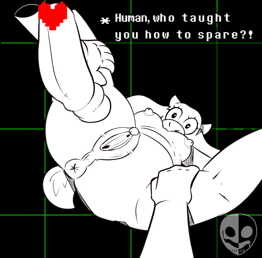 anthro big_breasts bodily_fluids boss_monster_(undertale) bovid breasts canid canine caprine cum digital_media_(artwork) duo english_text female female_penetrated feral frisk_(undertale) fur genital_fluids genitals goat hi_res horn human human_on_anthro interspecies male male/female male_penetrating male_penetrating_female mammal mature_anthro mature_female nipples notsafeforwanking nude penetration penile penile_penetration penis penis_in_pussy pussy sex simple_background tail text toriel toriel_(underfell) undertale undertale_(series) vaginal vaginal_penetration white_body white_fur