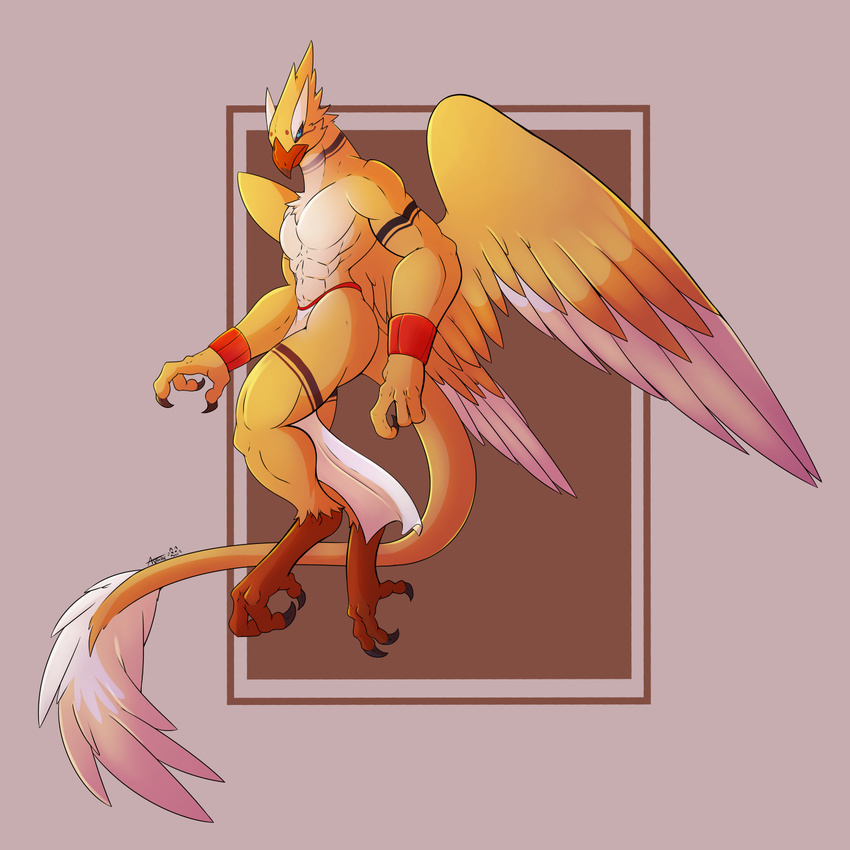 anthro avian bird deity egyptian falcon gods horus male muscular undeadkitty13