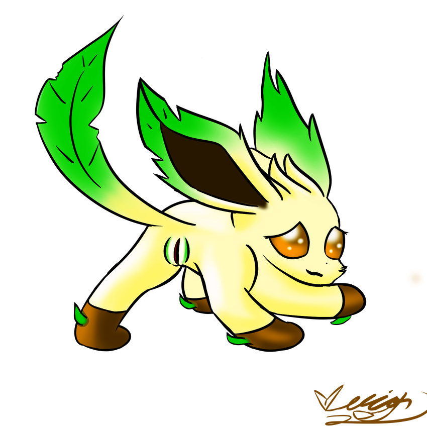 axial eeveelution female general: leafeon nintendo pok&eacute;mon pussy vecion video_games