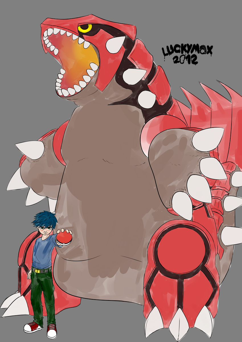 gigant groudon legendary legendary_pok&eacute;mon luckymax2012 male nintendo pok&eacute;mon shota simple_background video_games young