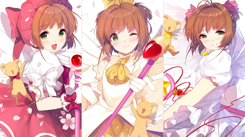 caidychen card_captor_sakura dress ekira_nieto kero kinomoto_sakura wallpaper