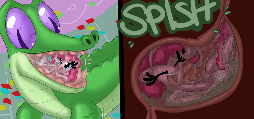 alligator breezie cottoncandy crocodilian drooling equine friendship_is_magic gummy horse internal mammal micro my_little_pony pinkie_pie_(mlp) pony reptile saliva scalie stomach stomach_acid vore