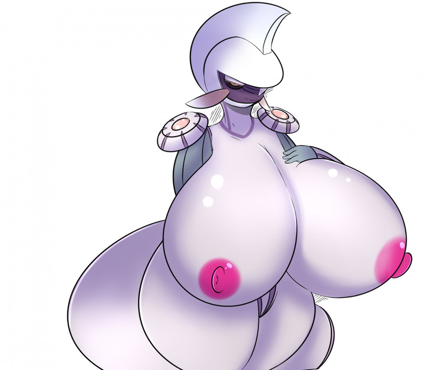 2017 anthro areola big_breasts breasts deity dragon fan_character female flare-zen huge_breasts hyper hyper_breasts legendary_pok&eacute;mon looking_at_viewer mature_female nintendo nipples nude palkia pok&eacute;mon red_eyes scalie simple_background smile solo thick_thighs video_games wide_hips