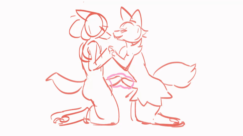 akibun animated anthro braixen duo eyes_closed fur generation_4_pokemon generation_6_pokemon genitals guide_lines hand_holding humping interlocked_fingers kissing lucario magic male male/male nintendo penetrable_sex_toy penis penis_kissing pokemon pokemon_(species) sex_toy sketch smile tail tail_motion