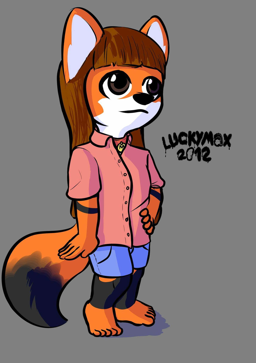 barefoot canine clothing feet female fox invalid_tag lady loli luckymax2012 mammal young