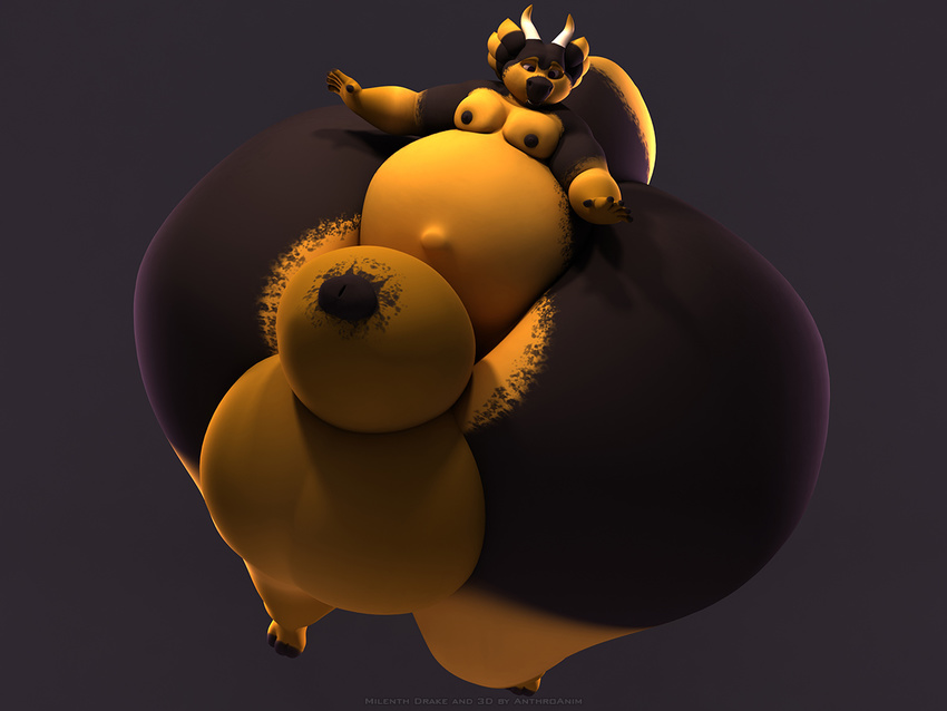 3d_(artwork) anthro anthroanim balls belly big_balls digital_media_(artwork) dragon erection expansion girly horn huge_balls humanoid_penis hyper inflation male milenth_drake nipples nude penis simple_background solo thick_thighs wide_hips