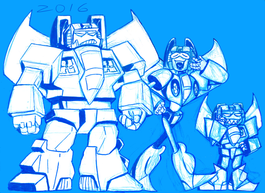 2016 aircraft airplane alien angry cybertronian decepticon eyes_closed fangs humanoid jet living_aircraft living_machine machine male not_furry open_mouth raised_arm robot sharp_teeth simple_background size_difference skywarp smile smirk spacegills standing starscream teeth thundercracker transformers wings
