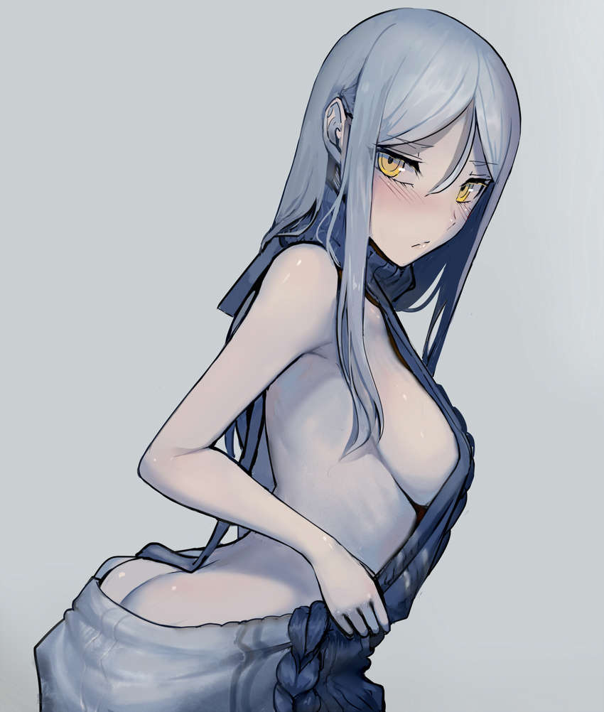 ass kantai_collection no_bra nopan sweater ta-class_battleship walzrj