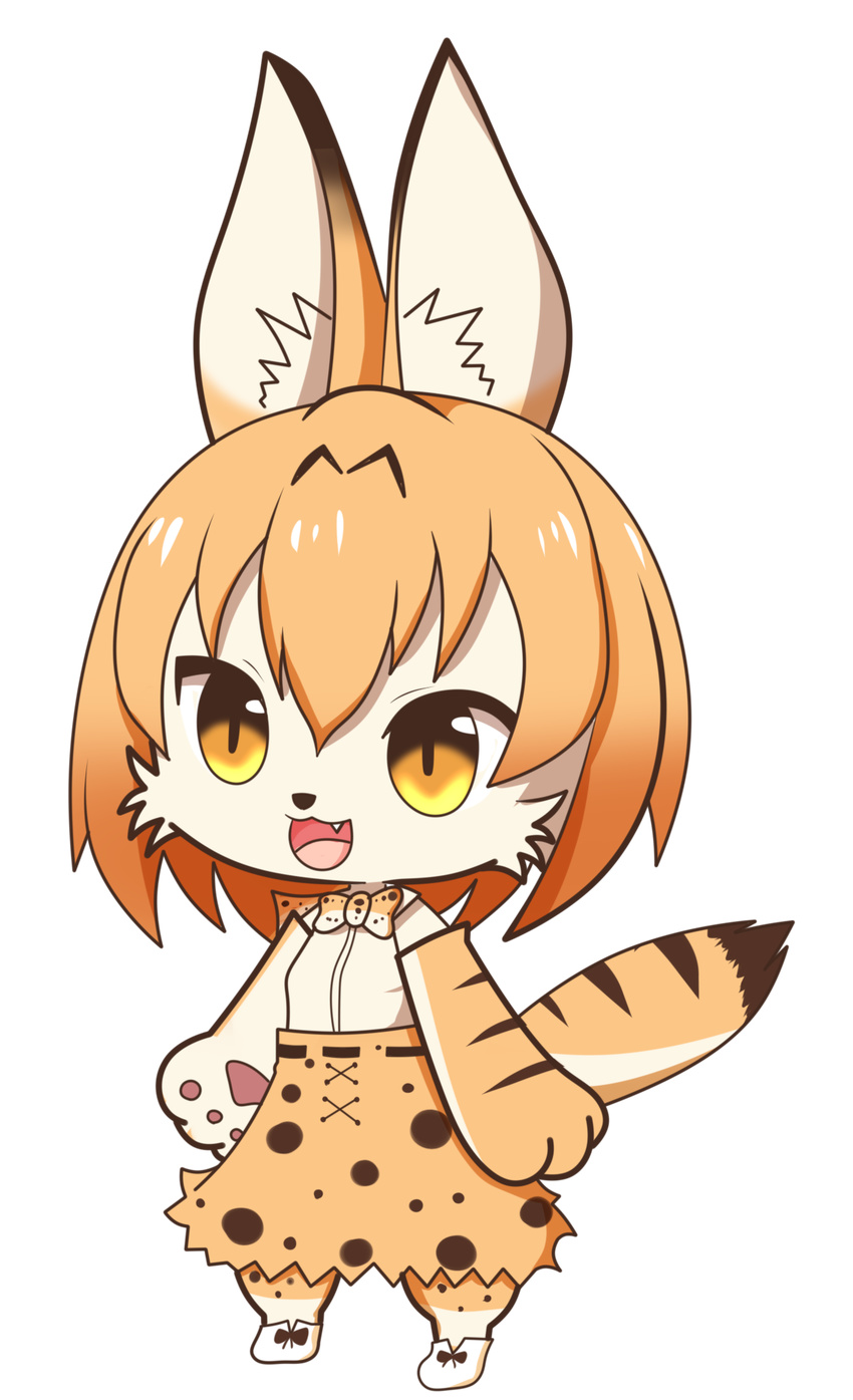 animalization artist_request brown_eyes cat_busters character_request cheetach crossover furry kemono_friends short_hair style_parody