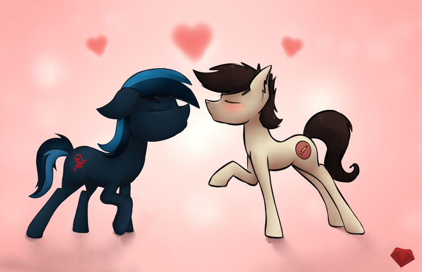 ambiguous_gender blush crimson_glow digital_media_(artwork) duo earth_pony equine fan_character hi_res holidays horse kissing kristal_candeo male mammal marsminer my_little_pony pone_keith pony valentine's_day