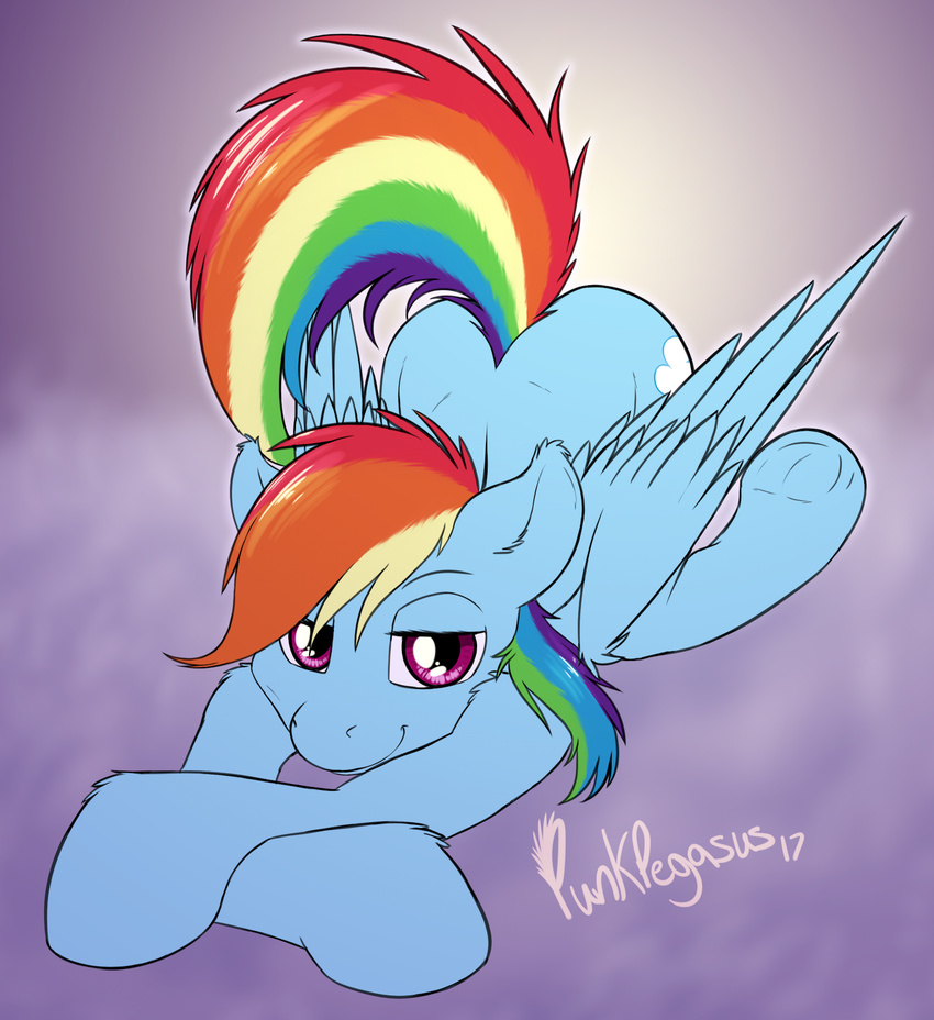 female feral friendship_is_magic my_little_pony punk-pegasus rainbow_dash_(mlp) solo