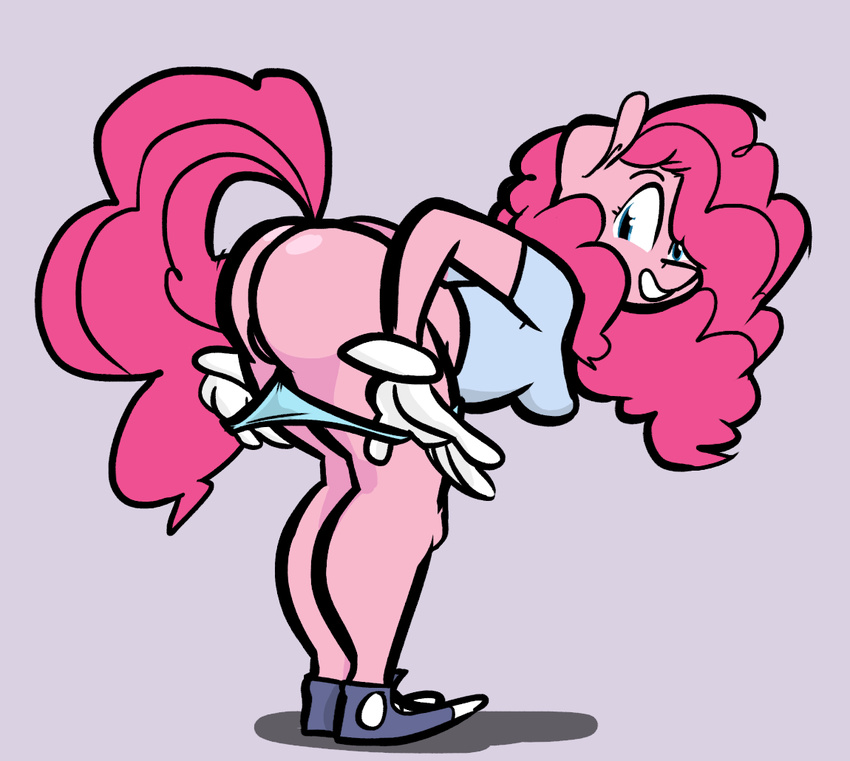 anthro balls butt clothing dickgirl earth_pony energyloop equine footwear friendship_is_magic gloves horse intersex mammal my_little_pony panties panties_down pinkie_pie_(mlp) pony shoes smile solo standing teeth underwear