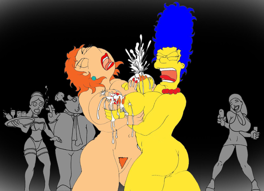 crossover family_guy lois_griffin marge_simpson the_simpsons