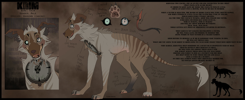 blue_eyes canine english_text feral kitchiki male mammal model_sheet open_mouth paws smile solo teeth text tongue