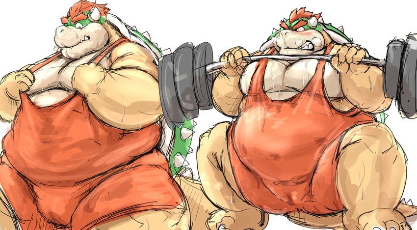 bowser clothing kotobuki male mario_bros muscular nintendo obese overweight slit solo video_games