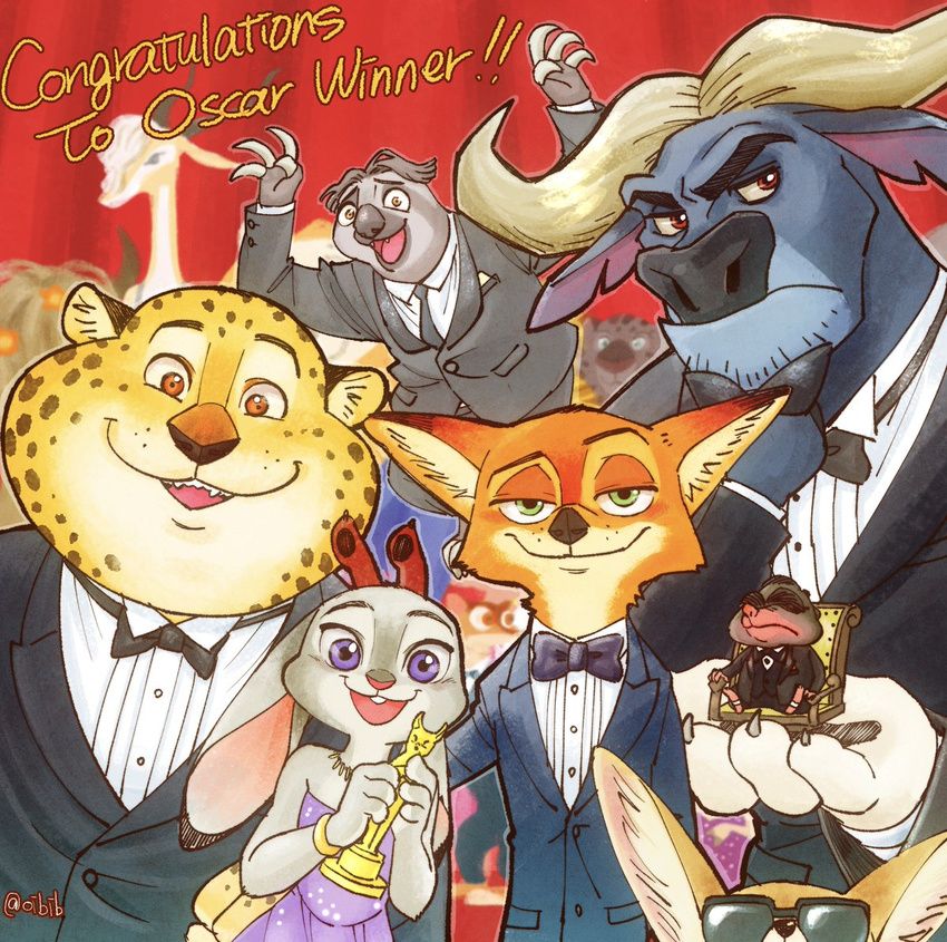 2017 antelope benjamin_clawhauser bovine buffalo canine cape_buffalo cheetah chief_bogo clothed clothing disney duke_weaselton feline fennec finnick flash_slothmore fox gazelle gazelle_(zootopia) judy_hopps lagomorph mammal mr._big nick_wilde oibib rabbit renato_manchas shrew sloth zootopia