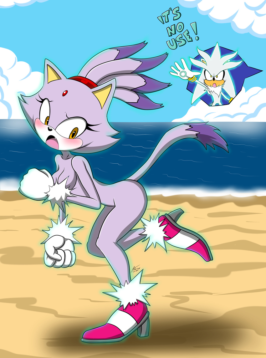 2017 andersonicth anthro blaze_the_cat blush breasts cat duo english_text feline female hedgehog male mammal nude silver_the_hedgehog sonic_(series) text