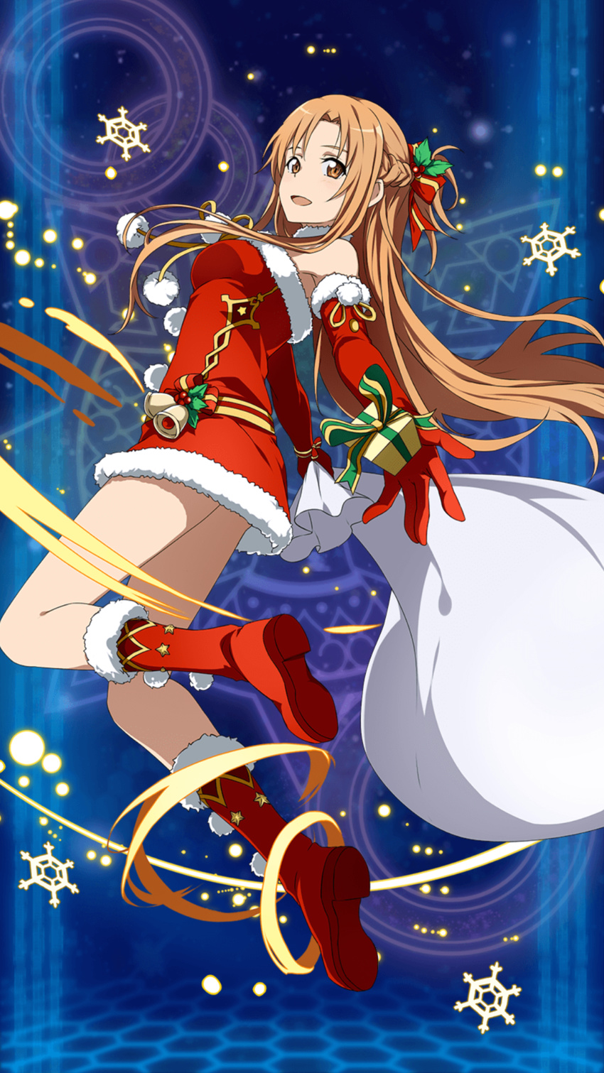 asuna_(sword_art_online) christmas dress nakano_ruizu sword_art_online