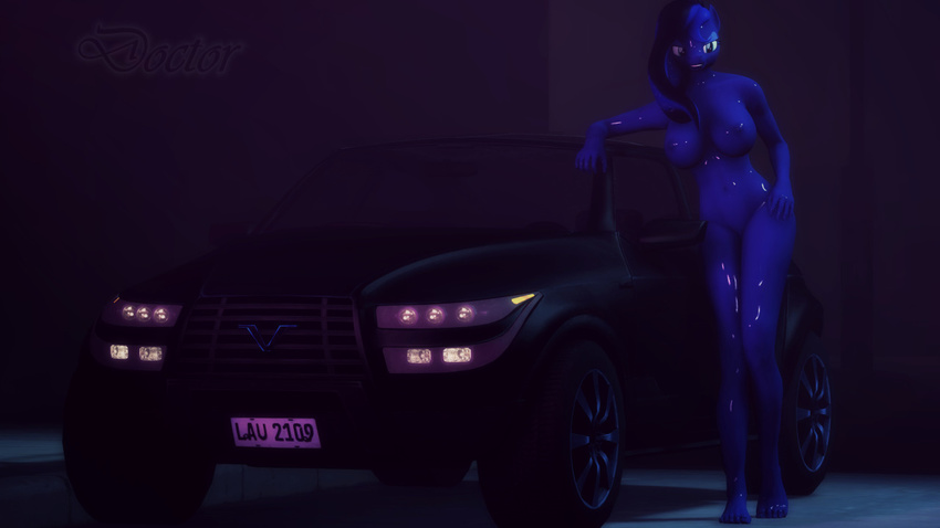 anthro breasts car doctor-sfm female friendship_is_magic my_little_pony nipples nude princess_luna_(mlp) pussy solo vehicle