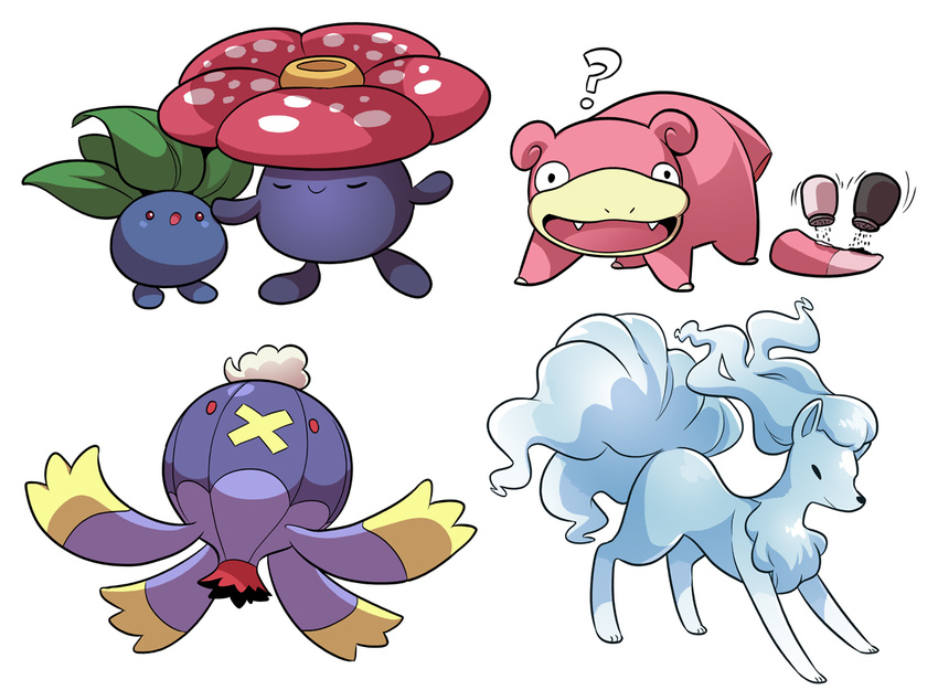 ? alolan_form drifblim fangs gen_1_pokemon gen_4_pokemon mary_cagle ninetales no_humans oddish pepper pepper_shaker pokemon pokemon_(creature) salt salt_shaker slowpoke vileplume