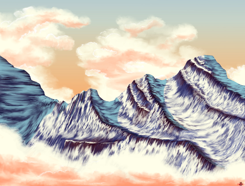 b_j_bear cloud fantasy fog glacier ice lanscape michael_j_bear mist morning_mist mountains_chain moutains moutains_peeks snow sunrise sunset